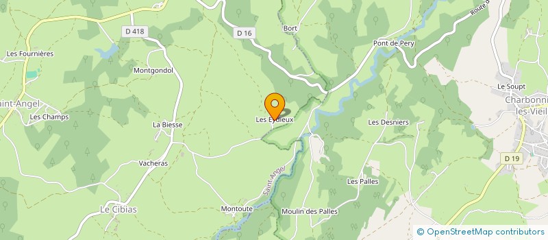 localisation de l'entreprise GAEC DES EYDIEUX à SAINT-ANGEL
