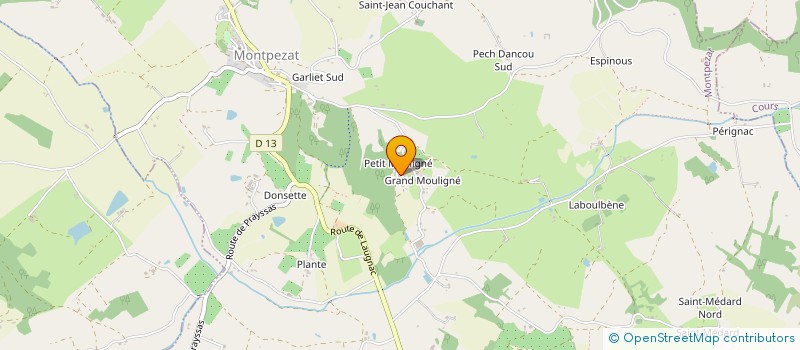 localisation de l'entreprise GAEC DES FLEURETTES  MONTPEZAT