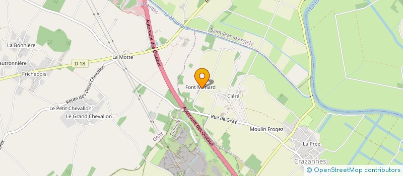 localisation de l'entreprise GAEC DES FONTAINES  CRAZANNES