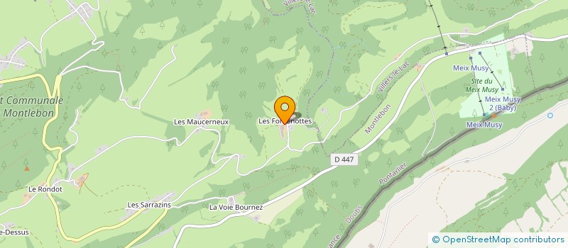 localisation de l'entreprise GAEC DES FONTENOTTES à MONTLEBON