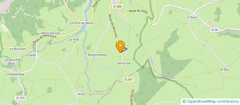 localisation de l'entreprise GAEC DES FRONTIERES à FAY-SUR-LIGNON