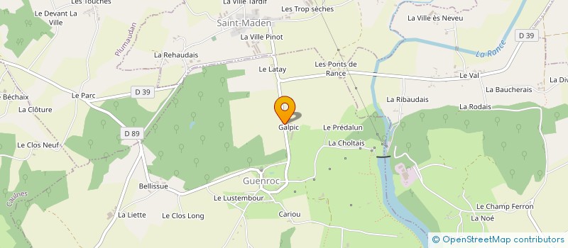 localisation de l'entreprise GAEC DES GALAIS à GUENROC