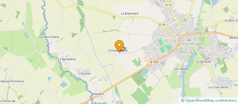 localisation de l'entreprise GAEC DES GAZONS à VIEILLEVIGNE
