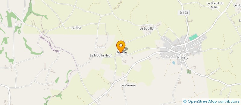localisation de l'entreprise GAEC DES GENETS DE FORVILLE à PLEMY
