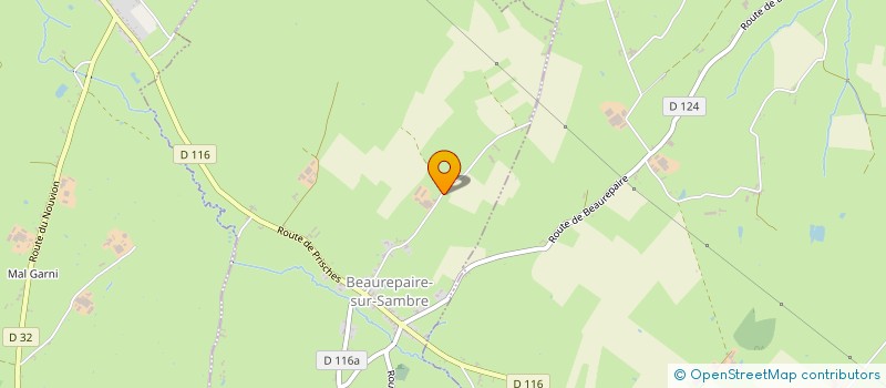 localisation de l'entreprise GAEC DES GIBORETS à TAISNIERES-EN-THIERACHE