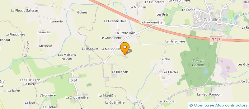 localisation de l'entreprise GAEC DES GORGERES à CORNILLE