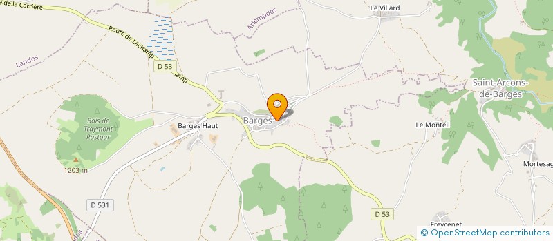 localisation de l'entreprise GAEC DES GORGES DE L'ALLIER à RAURET