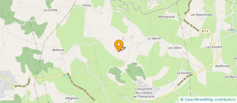 localisation de l'entreprise GAEC DES GOUTTES à SAINT-HEAND