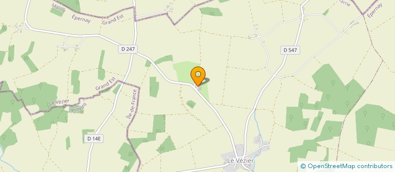 localisation de l'entreprise GAEC DES GRAIS  LE VEZIER