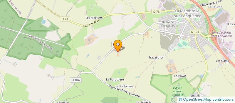 localisation de l'entreprise GAEC DES GRANDES BROSSES à LONGUENEE-EN-ANJOU