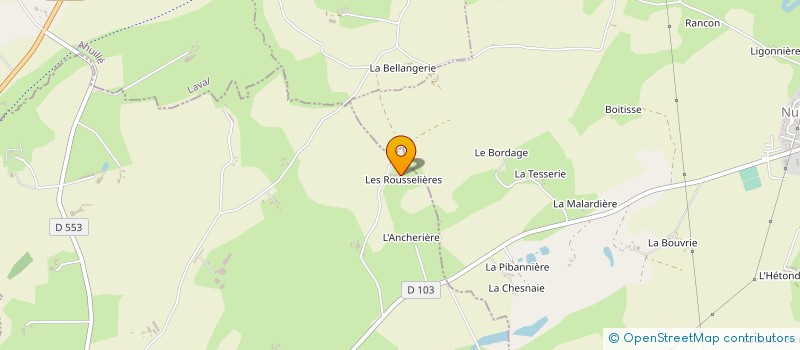 localisation de l'entreprise GAEC DES GRANDES ROUSSELIERES à ASTILLE