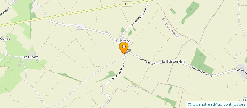 localisation de l'entreprise GAEC DES GRANDES VALLEES à SAINTS-EN-PUISAYE