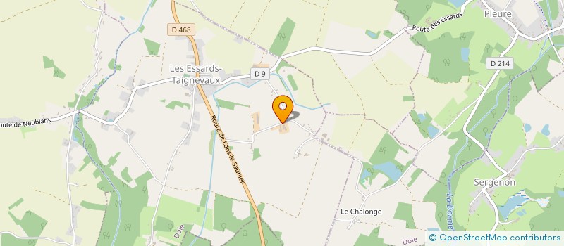 localisation de l'entreprise GAEC DES GRANDS CHAMPS  LES ESSARDS-TAIGNEVAUX