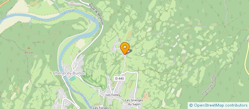 localisation de l'entreprise GAEC DES GRANGES à CUSSEY-SUR-LISON