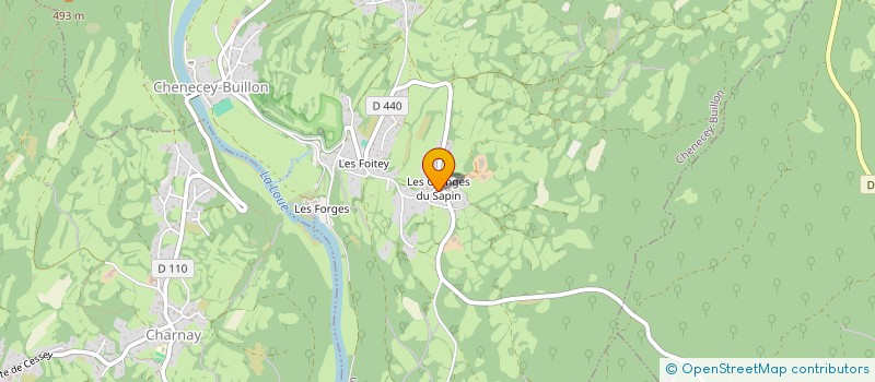 localisation de l'entreprise GAEC DES GRANGES DU SAPIN à CHENECEY-BUILLON