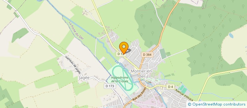 localisation de l'entreprise GAEC DES GRAVIERES à LA PORTE DU DER