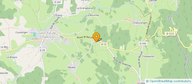 localisation de l'entreprise GAEC DES GRENOUILLOUX à SAINT-PAL-DE-CHALENCON