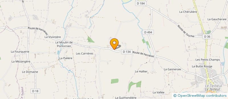 localisation de l'entreprise GAEC DES GRIPPES  LE TEILLEUL