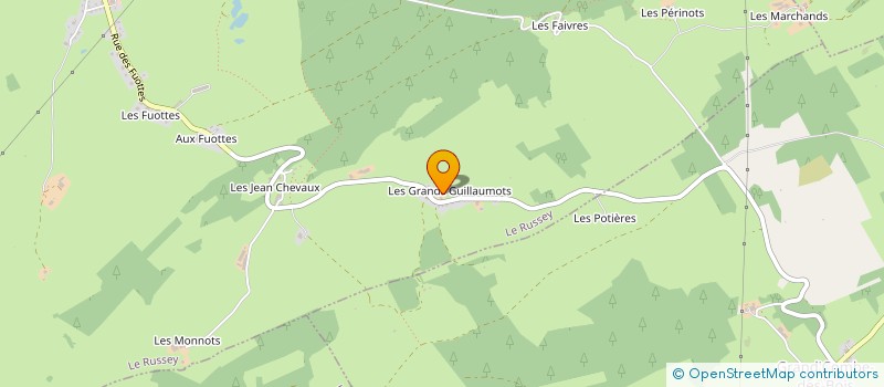 localisation de l'entreprise GAEC DES GUILLAUMOTS à LE RUSSEY
