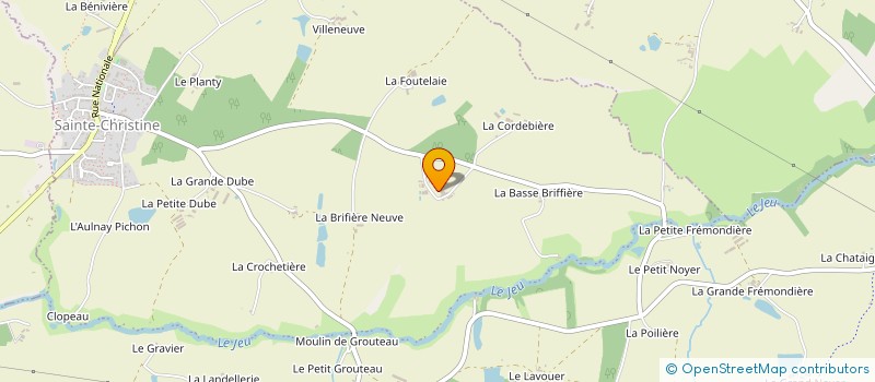 localisation de l'entreprise GAEC DES HAUTES BRIFFIERES  CHEMILLE-EN-ANJOU