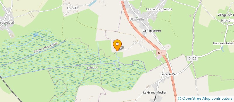 localisation de l'entreprise GAEC DES HAUTES NESSES à SAINTE-MERE-EGLISE