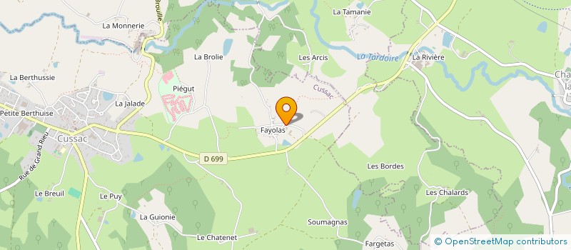 localisation de l'entreprise GAEC DES HETRES  CUSSAC