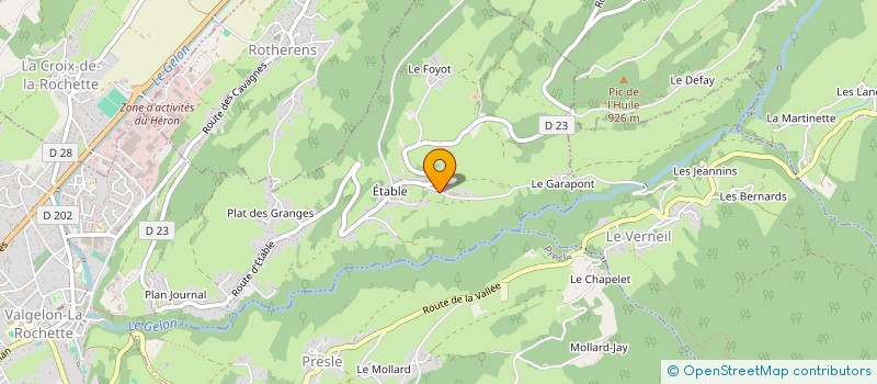 localisation de l'entreprise GAEC DES HIRONDELLES à VALGELON-LA ROCHETTE