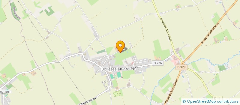 localisation de l'entreprise GAEC DES HIRONDELLES  BOLLEZEELE