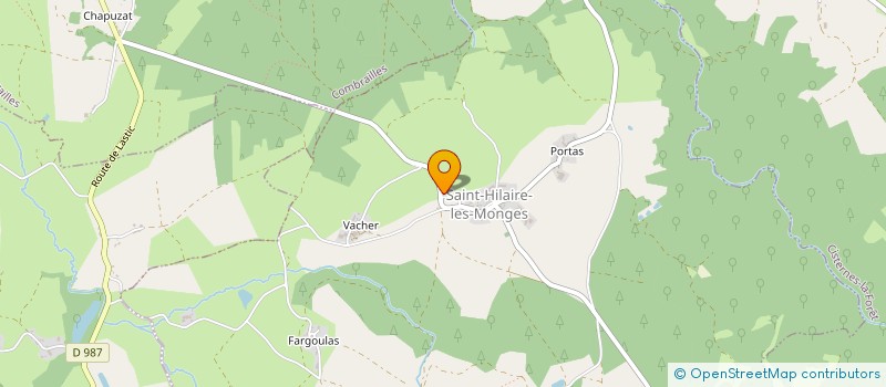 localisation de l'entreprise GAEC DES HIRONDELLES à COMBRAILLES