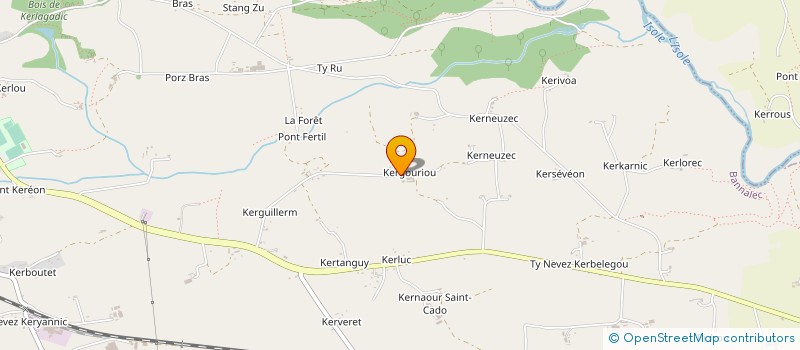 localisation de l'entreprise GAEC DES HORTENSIAS  BANNALEC