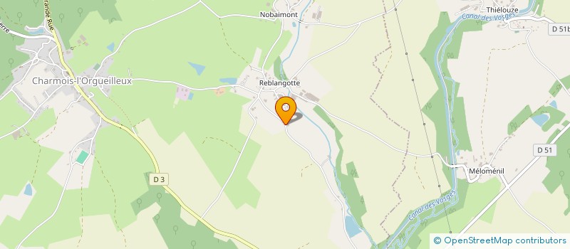 localisation de l'entreprise GAEC DES HOUX  CHARMOIS-L'ORGUEILLEUX