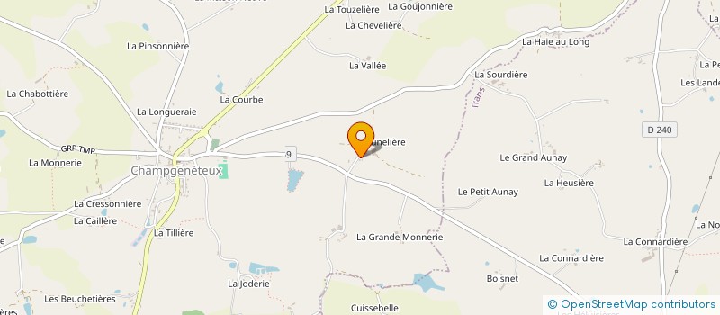 localisation de l'entreprise GAEC DES HUNELIERES à CHAMPGENETEUX