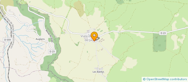 localisation de l'entreprise GAEC DES INCLAUX  VIALA-DU-PAS-DE-JAUX