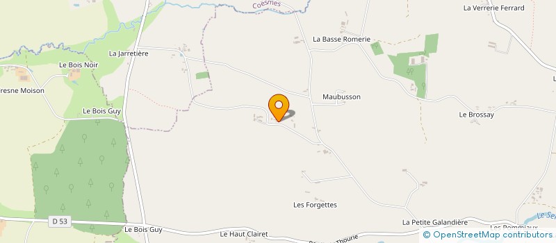 localisation de l'entreprise GAEC DES IRIS BLEUS à FORGES-LA-FORET