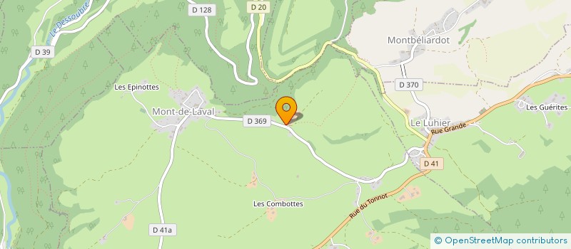 localisation de l'entreprise GAEC DES JEANCHEVAUX  LE RUSSEY