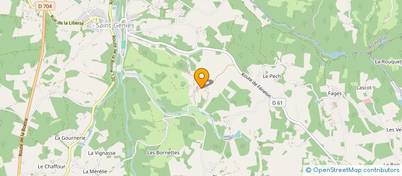 localisation de l'entreprise GAEC DES JOLIES ROUSSES à SAINT-GENIES