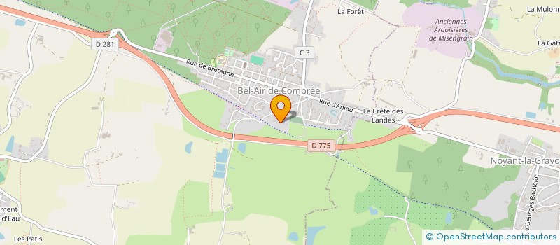 localisation de l'entreprise GAEC DES JULINIERES  OMBREE D'ANJOU