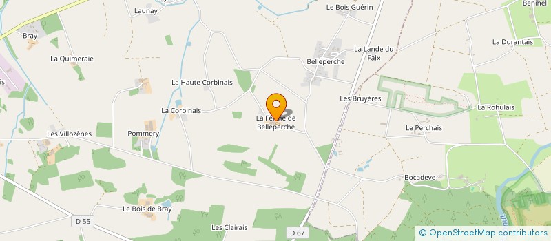 localisation de l'entreprise GAEC DES LANDES DE BELLE PERCHE à SIXT-SUR-AFF