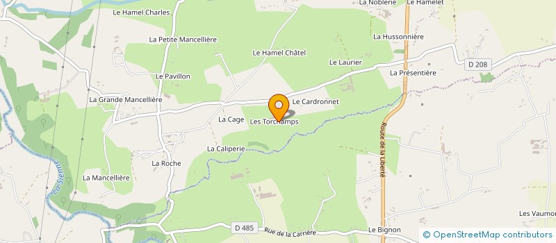 localisation de l'entreprise GAEC DES LANDES HUBERT à PERCY-EN-NORMANDIE