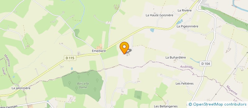 localisation de l'entreprise GAEC DES LOGES à ANDOUILLE