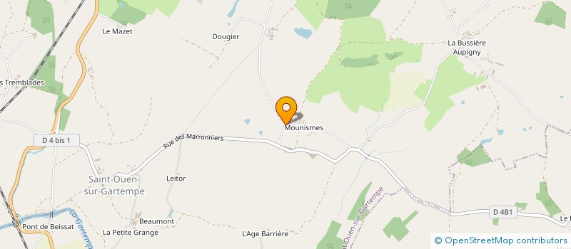 localisation de l'entreprise GAEC DES LOMBRICS  SAINT-OUEN-SUR-GARTEMPE