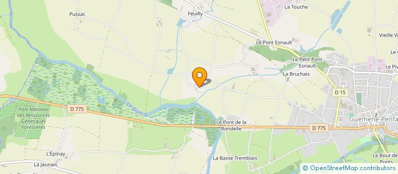 localisation de l'entreprise GAEC DES MARAIS DU DON à GUEMENE-PENFAO