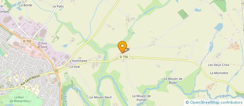 localisation de l'entreprise GAEC DES MARDREAUX  MONTREVAULT-SUR-EVRE