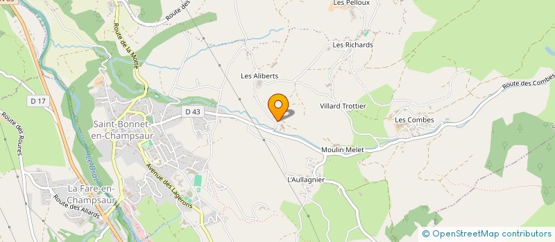 localisation de l'entreprise GAEC DES MARRONNIERS à SAINT-BONNET-EN-CHAMPSAUR