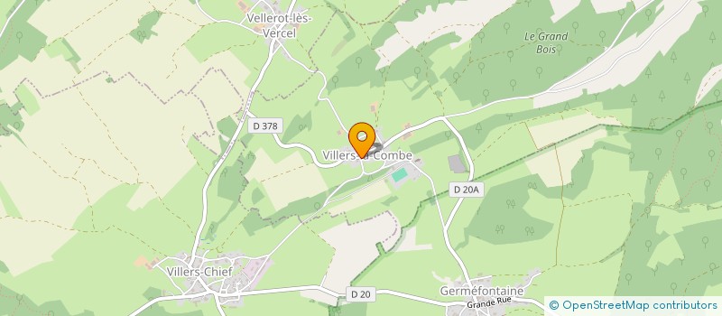 localisation de l'entreprise GAEC DES MARTINETS à VILLERS-LA-COMBE