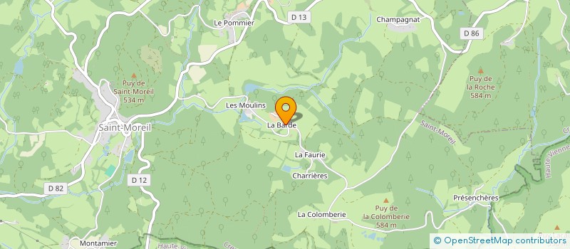localisation de l'entreprise GAEC DES MERLES à SAINT-MOREIL