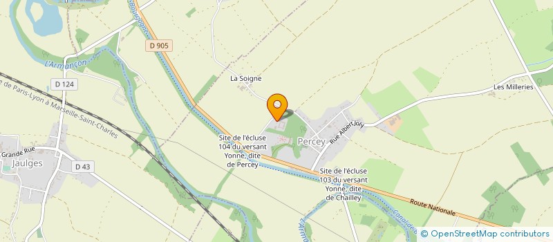 localisation de l'entreprise GAEC DES METAIRIES  PERCEY