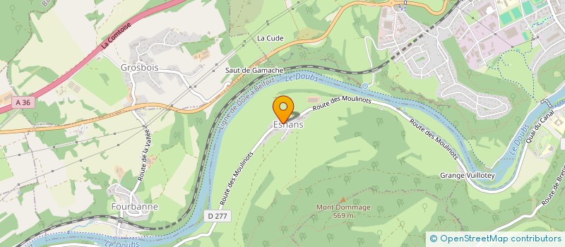 localisation de l'entreprise GAEC DES MIRABELLES à ESNANS