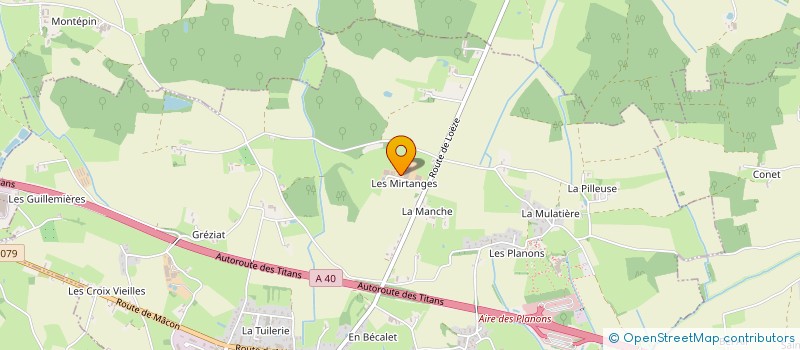 localisation de l'entreprise GAEC DES MIRTANGES à SAINT-CYR-SUR-MENTHON