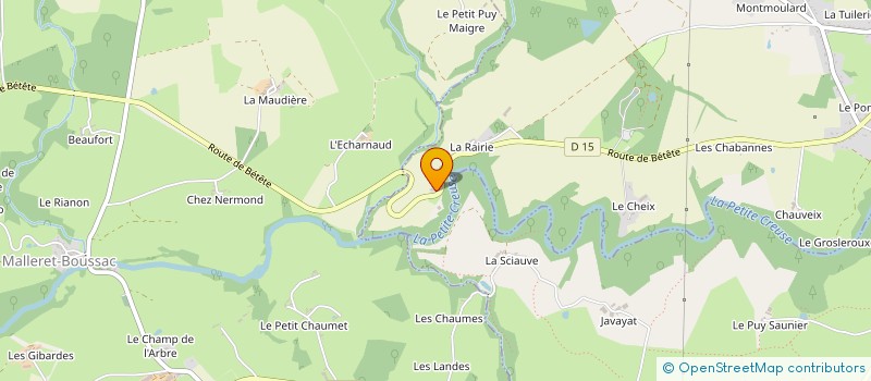 localisation de l'entreprise GAEC DES MONTAGNES à BOUSSAC-BOURG